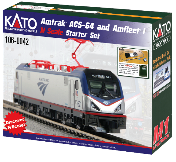 Kato 106-0042 Amtrak ACS-64 and Amfleet I Starter Set 