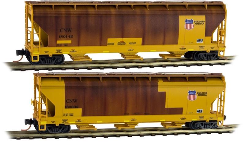 n scale weathered freight cars